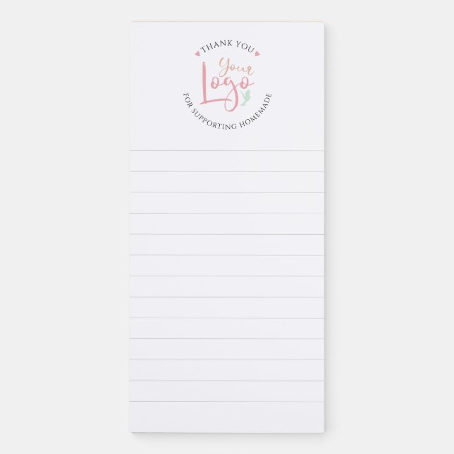 Your Logo Thank You Marketing  Magnetic Notepad (Front)