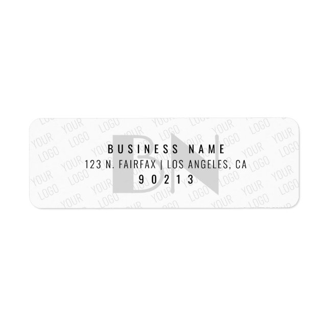 Your Logo Tiled & Automatically Lightened Label (Front)