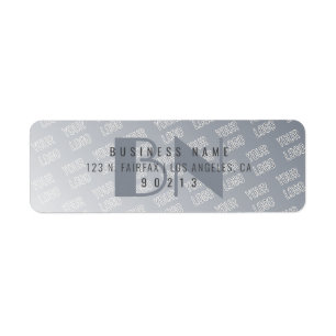 Your Logo Tiled Grey Gradient Return Address Label