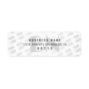 Your Logo Tiled White Gradient Return Address Label