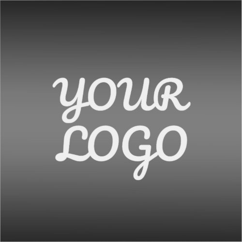 Your Logo  Transparent Grey Editable Color Ombre Sticker