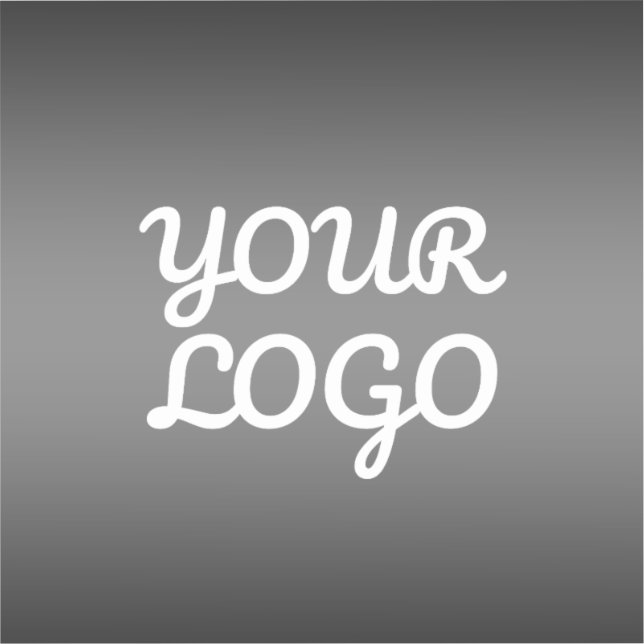 Your Logo & Transparent Grey Editable Color Ombre Sticker (Front)