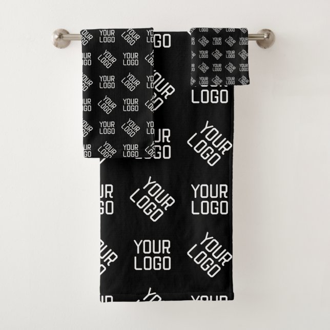 Your Logo | Unique Alternating Logo or Design Bath Towel Set (Insitu)