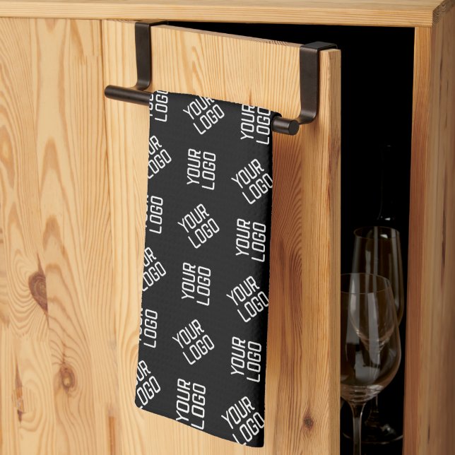 Your Logo | Unique Alternating Logo or Design Kitchen Towel (Thirds Fold)