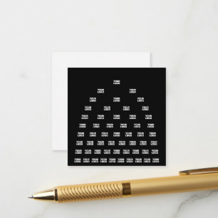 Your Logo Unique Arch Pattern   Black (editable) Enclosure Card