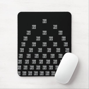 Your Logo Unique Arch Pattern Black (editable) Mouse Pad
