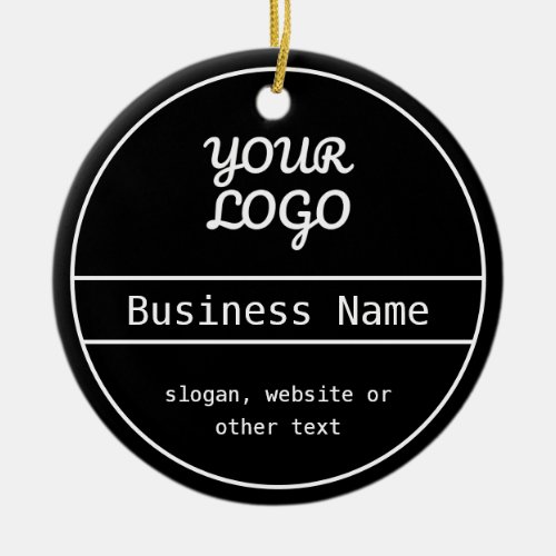 Your Logo  Unique Editable Business Design Ceramic Ornament
