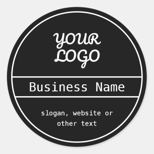 Your Logo  Unique Editable Business Design Classic Round Sticker