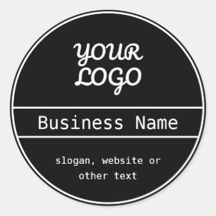 Your Logo Unique Editable Business Design Classic Round Sticker