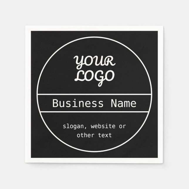 Your Logo | Unique Editable Business Design Napkins (Front)