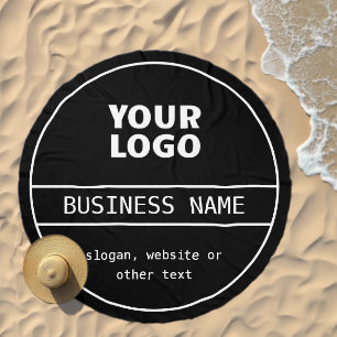Your Logo Unique Editable Design w/Business Name Beach Towel