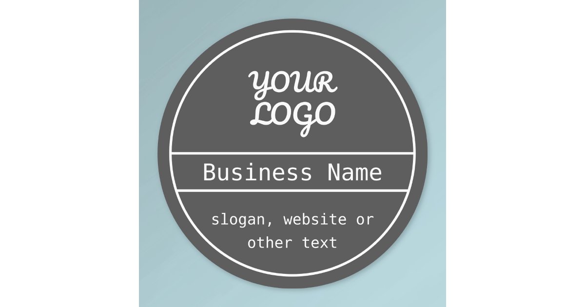 Your Logo Unique Editable Design Waterproof Labels | Zazzle