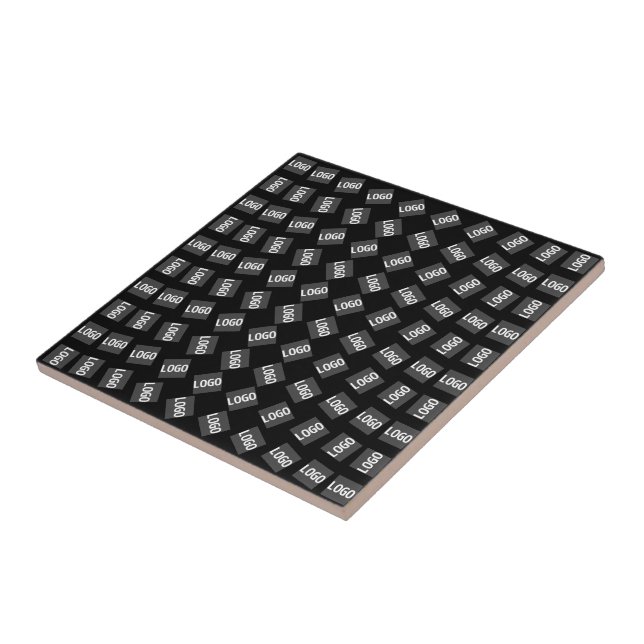 Your Logo | Unique Geometric Pattern Ceramic Tile (Side)