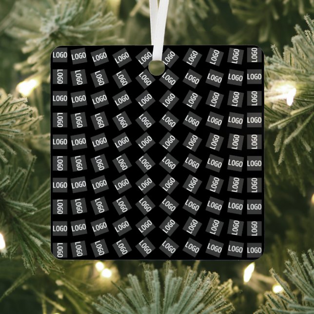 Your Logo | Unique Geometric Pattern Metal Ornament (Insitu)
