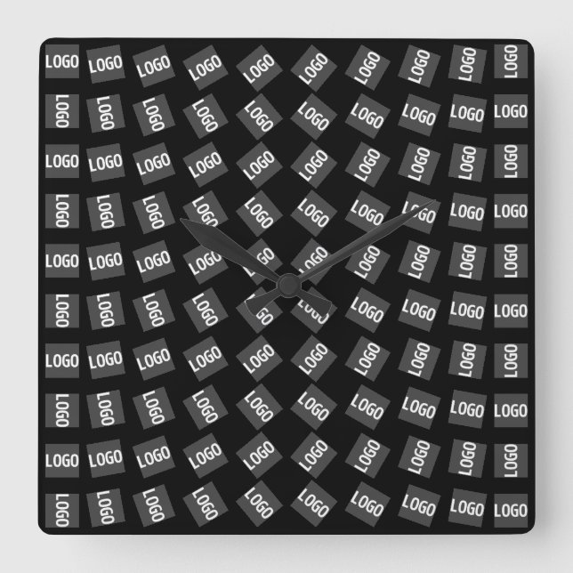 Your Logo | Unique Logo, Design or Image Pattern  Square Wall Clock (Front)