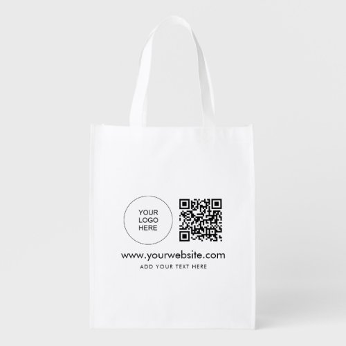 Your Logo Url QR Code Double Sided Promotional Grocery Bag