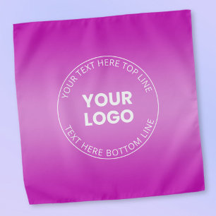Your Logo w/Editable Any Color Gradient  Bandana