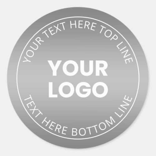 Your Logo wEditable Any Color Gradient  Classic Round Sticker