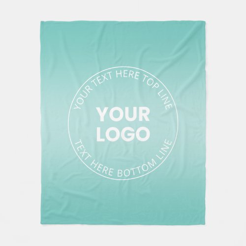 Your Logo wEditable Any Color Gradient  Fleece Blanket