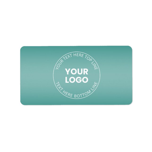 Your Logo w/Editable Any Color Gradient  Label (Front)