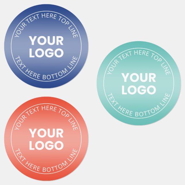 Your Logo w/Editable Any Color Gradient  Labels (Group)
