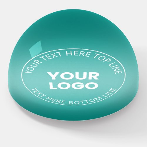 Your Logo wEditable Any Color Gradient  Paperweight