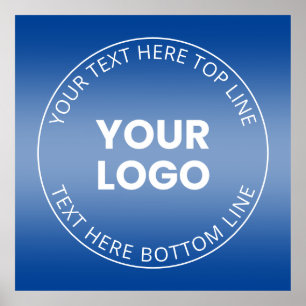 Your Logo w/Editable Any Color Gradient  Poster