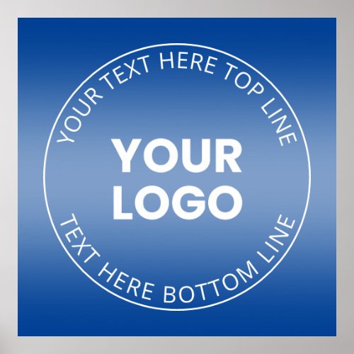 Your Logo wEditable Any Color Gradient  Poster