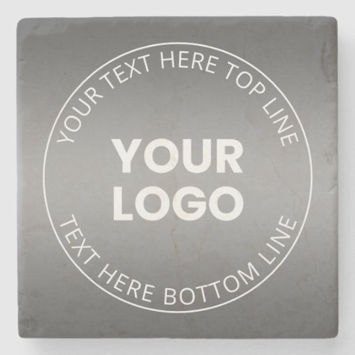 Your Logo wEditable Any Color Gradient  Stone Coaster