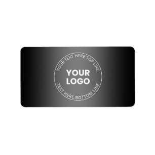 Your Logo w/Editable Black & White Gradient  Label