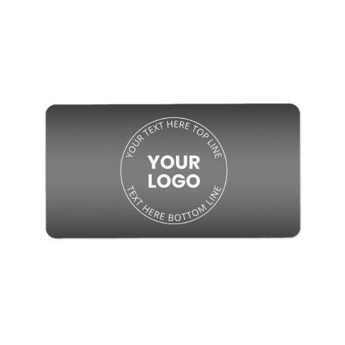 Your Logo wEditable Black  White Gradient  Label