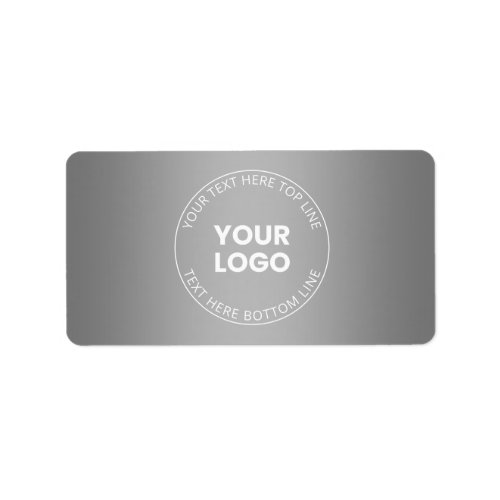 Your Logo wEditable Grey  White Gradient  Label