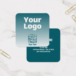 Your Logo w/Editable QR code & Gradient Ombre