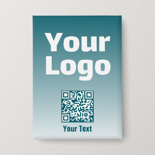 Your Logo w/Editable QR code & Gradient Ombre Button