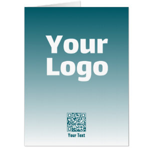 Your Logo w/Editable QR code & Gradient Ombre Card