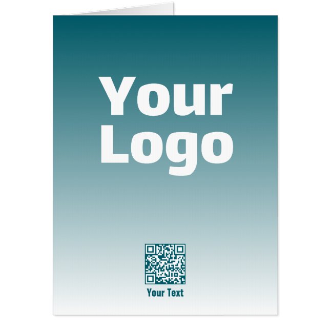 Your Logo w/Editable QR code & Gradient Ombre Card (Front)