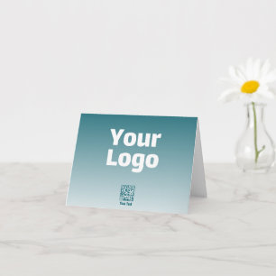 Your Logo w/Editable QR code & Gradient Ombre Card