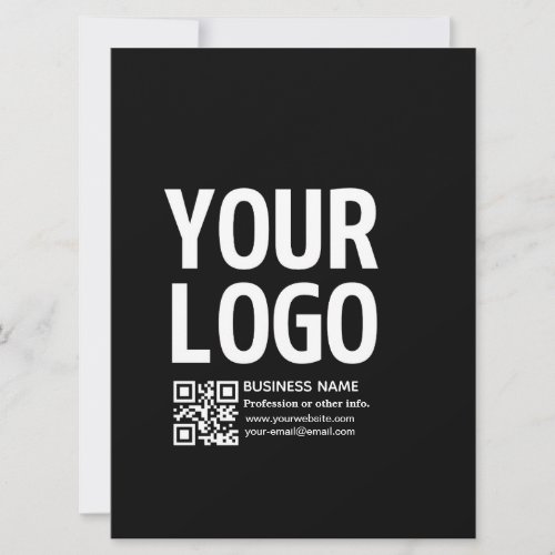 Your Logo w/Editable QR code & Text