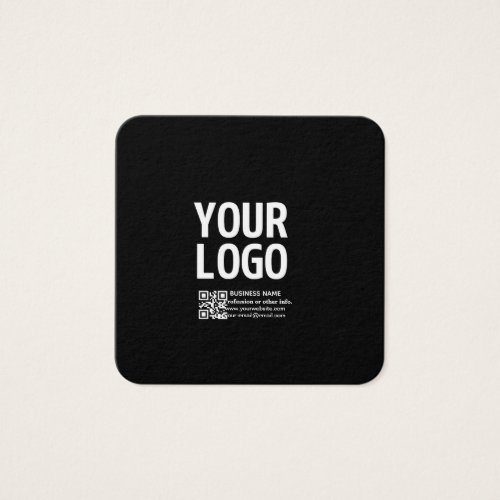 Your Logo w/Editable QR code & Text