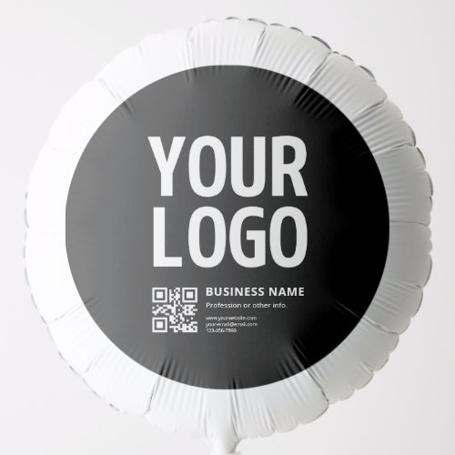 Your Logo w/Editable QR code & Text Balloon