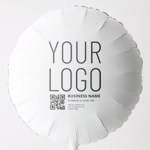 Your Logo w/Editable QR code & Text Balloon