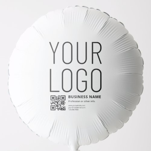Your Logo w/Editable QR code & Text Balloon