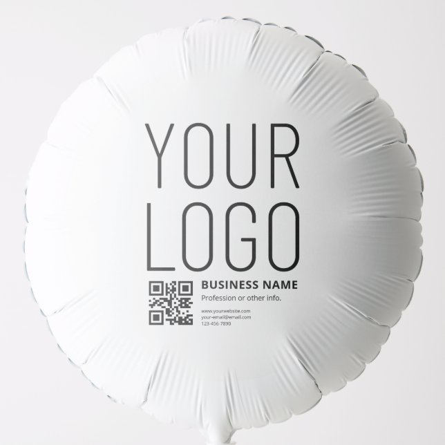 Your Logo w/Editable QR code & Text Balloon (Front)
