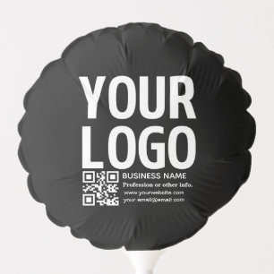 Your Logo w/Editable QR code & Text Balloon