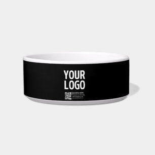 Your Logo w/Editable QR code & Text  Bowl