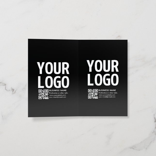 Your Logo w/Editable QR code & Text  Brochure (Inside)