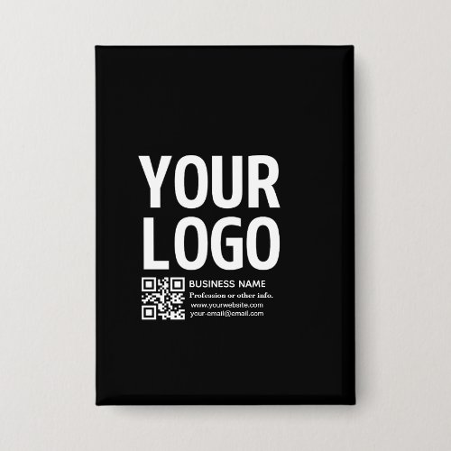 Your Logo w/Editable QR code & Text Button