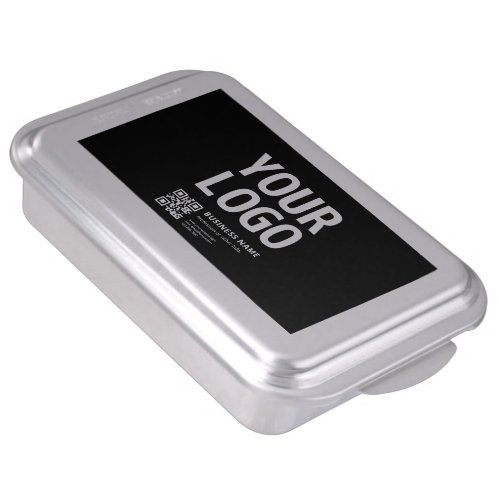 Your Logo w/Editable QR code & Text Cake Pan