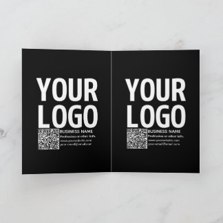 Your Logo w/Editable QR code & Text Card