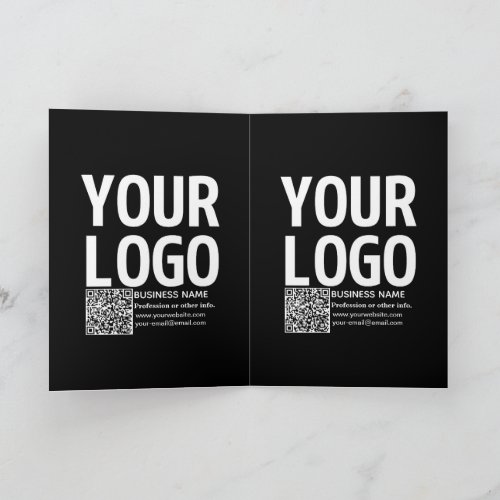 Your Logo w/Editable QR code & Text Card